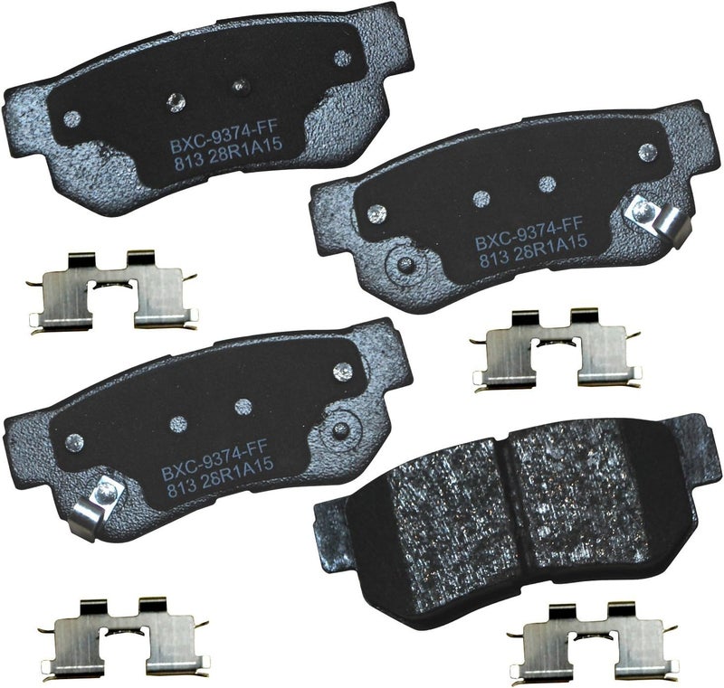 Bendix Premium SBC813 Ceramic Rear Brake Pads for Select Models Hyundai Azera, Elantra, Santa Fe, Sonata, Tucson, XG300, XG350, Kia Amanti, Magentis, Optima, Sportage - Image 1